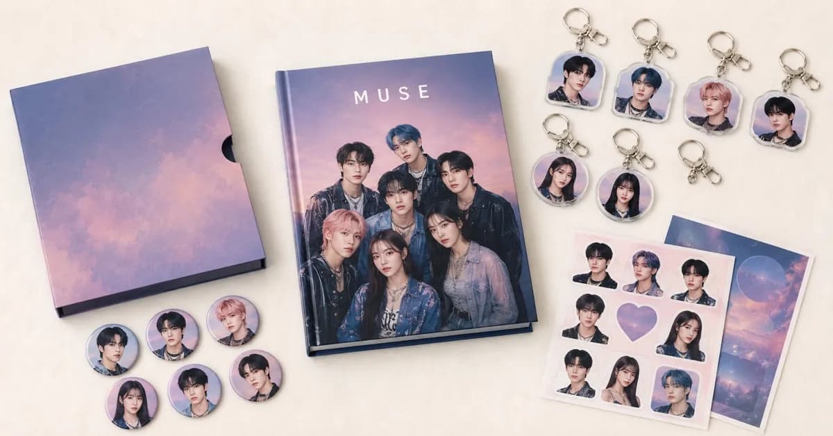 Keyrings, badges, stickers and a photobook